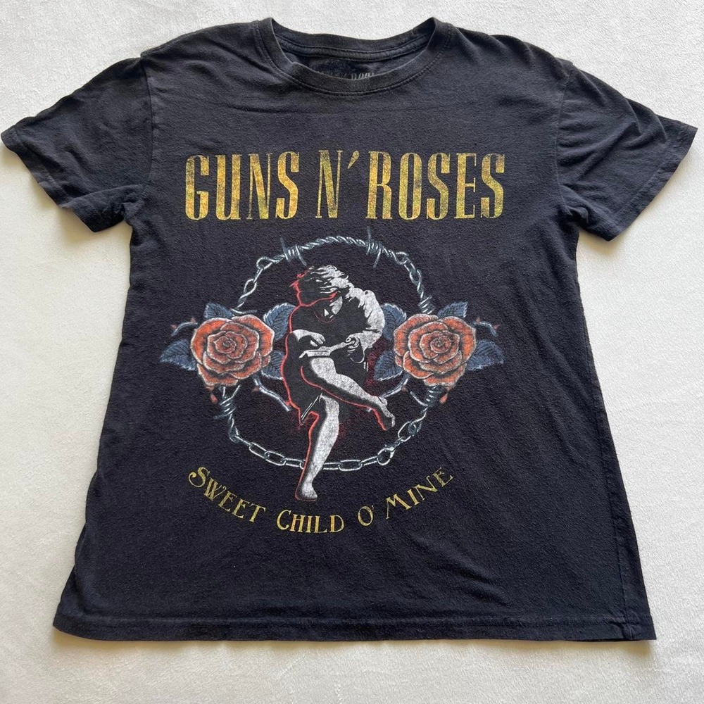 Guns N Roses 🥀 Sweet Child O' Mine Black Cotton Tshirt Rock 80s Metal Concert